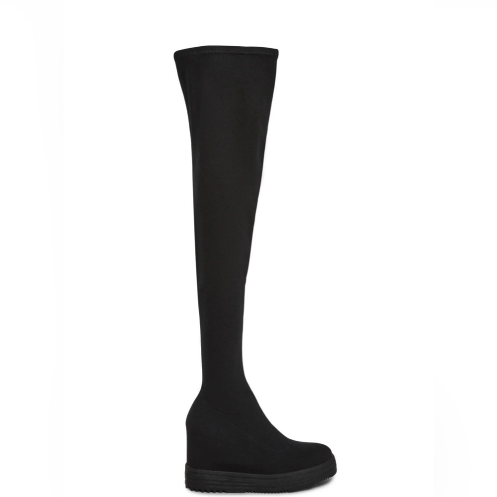 Dolls Kill Black Over-the-Knee Sock Boots